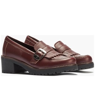 JucaZapatos - Pitillos 20522 - NEGRO - Mocasín en napa con grano con flecos y hebilla Negro 2