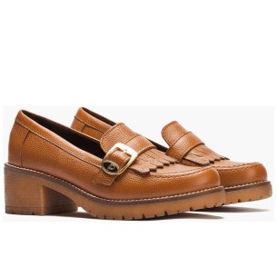 JucaZapatos - Pitillos 11562 - MARRON - Mocasín en napa con grano con detalle adorno Marrón 2