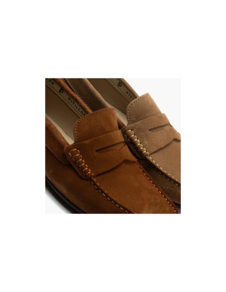 JucaZapatos - Pitillos 40350 - TAUPE - Mocasín hombre con antifaz en nobuck Taupe