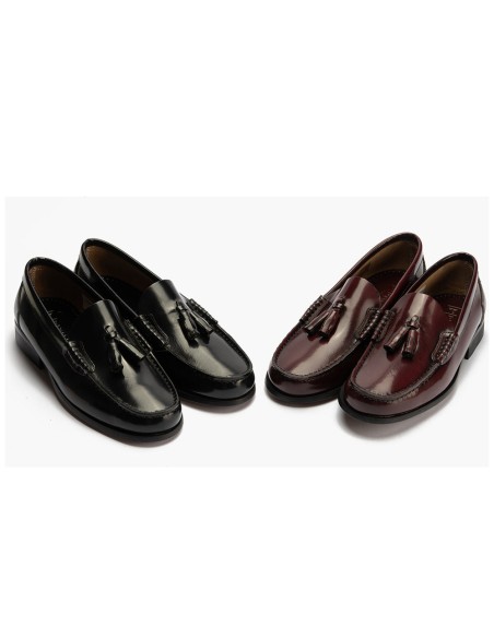 JucaZapatos - Pitillos 40540 - BURDEOS - Castellano Caballero con Borlas Burdeos