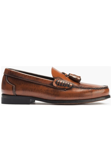 JucaZapatos - Pitillos 40540 - CUERO - Castellano Caballero con Borlas Cuero