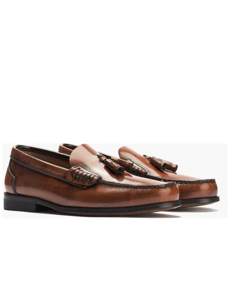 JucaZapatos - Pitillos 40540 - CUERO - Castellano Caballero con Borlas Cuero