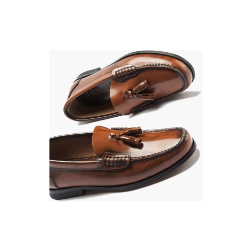 JucaZapatos - Pitillos 40540 - CUERO - Castellano Caballero con Borlas Cuero