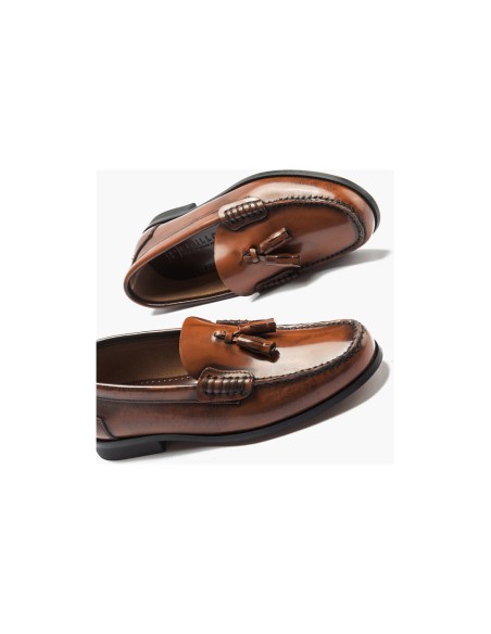 JucaZapatos - Pitillos 40540 - CUERO - Castellano Caballero con Borlas Cuero