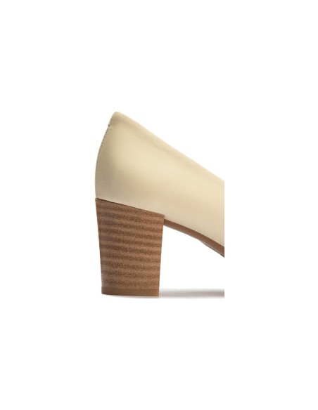 JucaZapatos - Pitillos 100 - CREMA - Zapato de Salón Mujer Tacón Alto con Tapas Beige