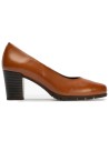 JucaZapatos - Pitillos 100 - CUERO - Zapato de Salón Mujer Tacón Alto con Tapas Marrón Claro