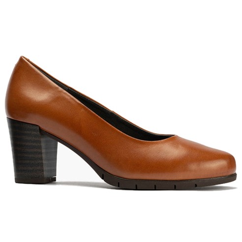 JucaZapatos - Pitillos 100 - CUERO - Zapato de Salón Mujer Tacón Alto con Tapas Marrón Claro