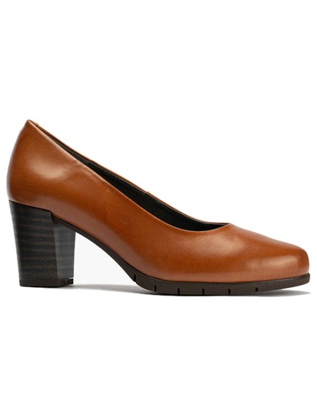 JucaZapatos - Pitillos 100 - CUERO - Zapato de Salón Mujer Tacón Alto con Tapas Marrón Claro