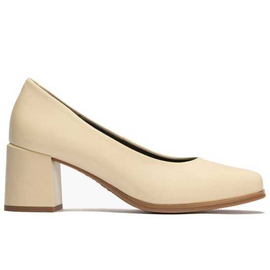 JucaZapatos - Pitillos 102 - CREMA - Zapato de Salón Mujer Tacón Alto Beige