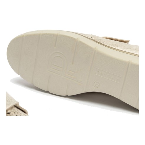 JucaZapatos - Pitillos 10333 - ORO - Blucher con picados mujer con velcro en piel fantasía ORO