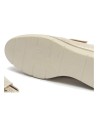 JucaZapatos - Pitillos 10333 - ORO - Blucher con picados mujer con velcro en piel fantasía ORO
