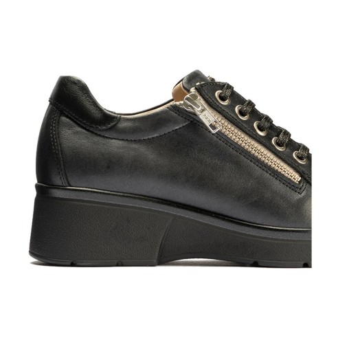 JucaZapatos - Pitillos 10392 - NEGRO - Basket mujer con cremallera en piel fantasía NEGRO