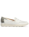 JucaZapatos - Pitillos 10421 - BLANCO - Mocasin antifaz mujer en piel combinada BLANCO