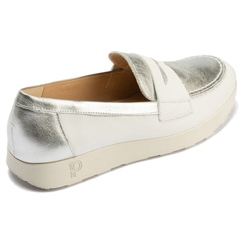 JucaZapatos - Pitillos 10421 - BLANCO - Mocasin antifaz mujer en piel combinada BLANCO