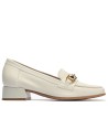 JucaZapatos - Pitillos 10482 - GLACIAL - Mocasin con adorno metal mujer en piel napa BLANCO