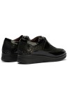 JucaZapatos - Pitillos 10703 - NEGRO - Deportivo Velcro en charol con lycra de mujer color negro
