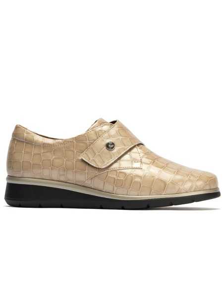 JucaZapatos - Pitillos 10714 - PIEDRA - Blucher Correa en Coco de mujer color piedra