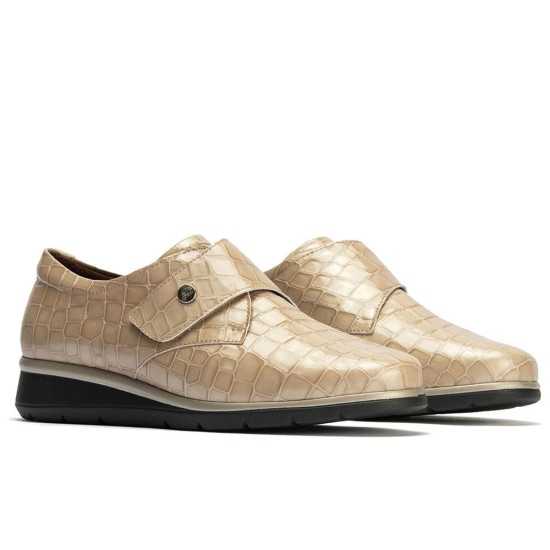 JucaZapatos - Pitillos 10714 - PIEDRA - Blucher Correa en Coco de mujer color piedra