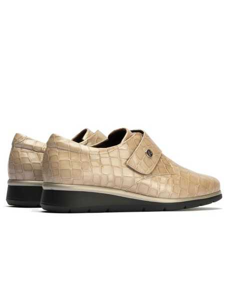 JucaZapatos - Pitillos 10714 - PIEDRA - Blucher Correa en Coco de mujer color piedra