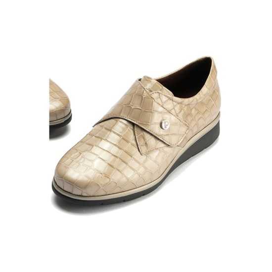 JucaZapatos - Pitillos 10714 - PIEDRA - Blucher Correa en Coco de mujer color piedra