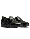 JucaZapatos - Pitillos 10721 - NEGRO - Blucher Lycra con Velcro de mujer color negro