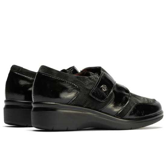 JucaZapatos - Pitillos 10721 - NEGRO - Blucher Lycra con Velcro de mujer color negro