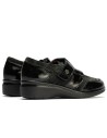 JucaZapatos - Pitillos 10721 - NEGRO - Blucher Lycra con Velcro de mujer color negro