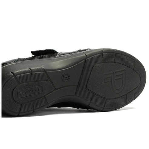 JucaZapatos - Pitillos 10721 - NEGRO - Blucher Lycra con Velcro de mujer color negro