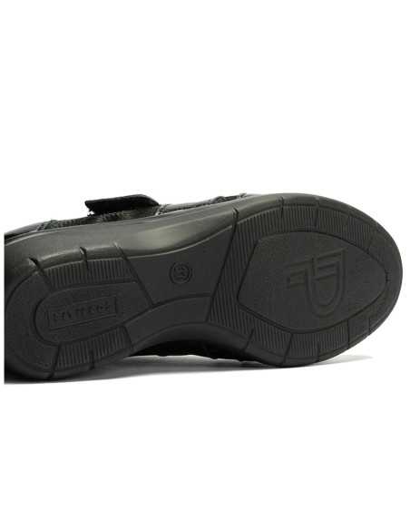 JucaZapatos - Pitillos 10721 - NEGRO - Blucher Lycra con Velcro de mujer color negro