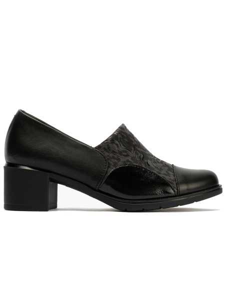 JucaZapatos - Pitillos 10743 - NEGRO - Abotinado Lycra con tacón de mujer color negro