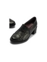 JucaZapatos - Pitillos 10743 - NEGRO - Abotinado Lycra con tacón de mujer color negro