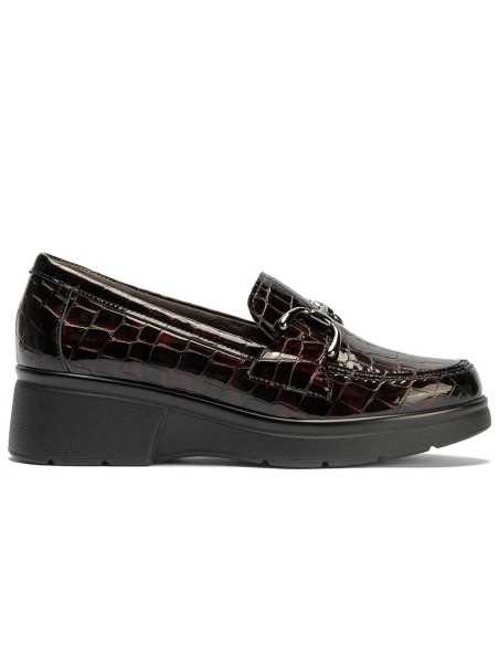 JucaZapatos - Pitillos 10750 - BURDEOS - Mocasín en Coco charol de mujer color burdeos