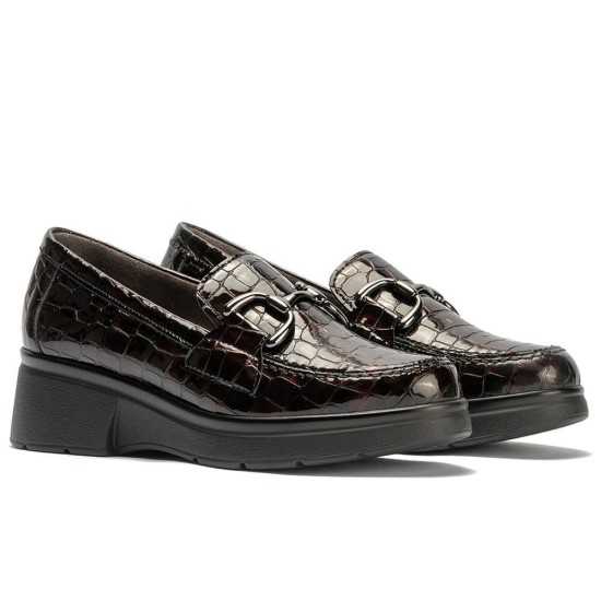 JucaZapatos - Pitillos 10750 - BURDEOS - Mocasín en Coco charol de mujer color burdeos