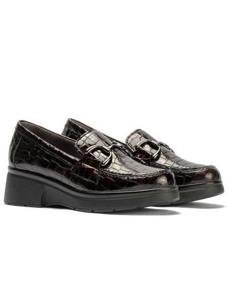 JucaZapatos - Pitillos 10750 - BURDEOS - Mocasín en Coco charol de mujer color burdeos