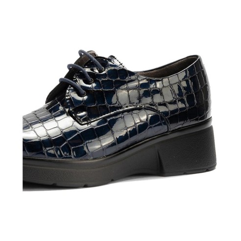 JucaZapatos - Pitillos 10751 - MARINO - Blucher en Coco con cordones de mujer color marino
