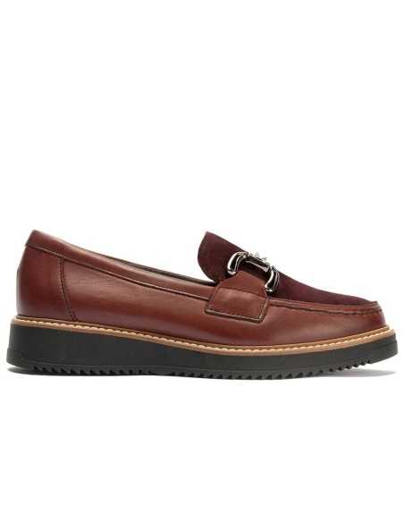 JucaZapatos - Pitillos 10763 - BURDEOS - Mocasín Combinado Ante de mujer color burdeos