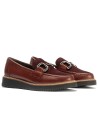 JucaZapatos - Pitillos 10763 - BURDEOS - Mocasín Combinado Ante de mujer color burdeos