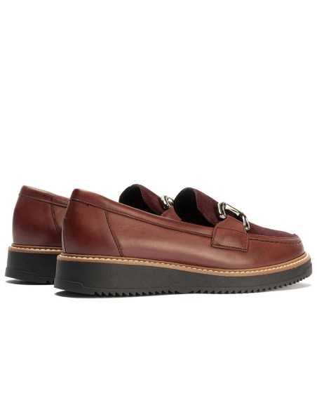 JucaZapatos - Pitillos 10763 - BURDEOS - Mocasín Combinado Ante de mujer color burdeos