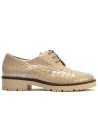 JucaZapatos - Pitillos 10771 - PIEDRA - Blucher en Coco con cordones de mujer color piedra