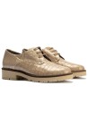JucaZapatos - Pitillos 10771 - PIEDRA - Blucher en Coco con cordones de mujer color piedra