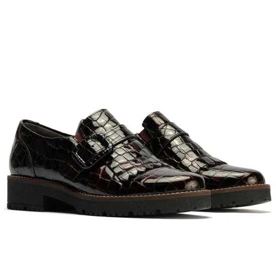 JucaZapatos - Pitillos 10772 - BURDEOS - Abotinado en Coco con elásticos de mujer color burdeos