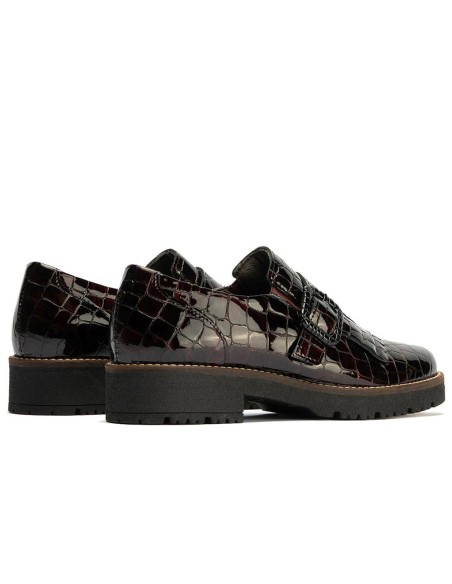 JucaZapatos - Pitillos 10772 - BURDEOS - Abotinado en Coco con elásticos de mujer color burdeos