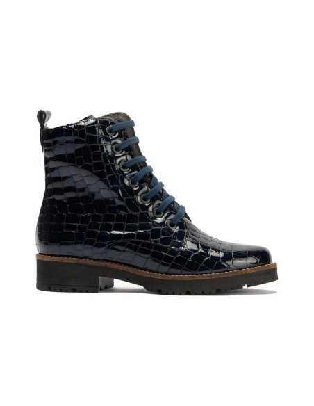 JucaZapatos - Pitillos 10774 - MARINO - Botín Militar en Coco charol de mujer color marino