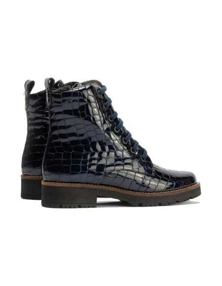 JucaZapatos - Pitillos 10774 - MARINO - Botín Militar en Coco charol de mujer color marino
