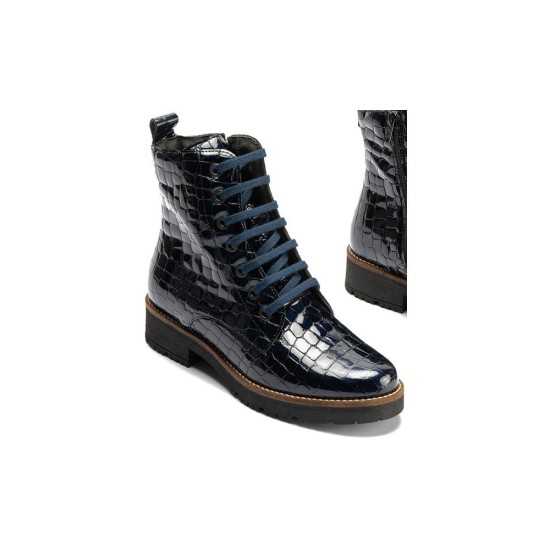 JucaZapatos - Pitillos 10774 - MARINO - Botín Militar en Coco charol de mujer color marino