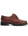 JucaZapatos - Pitillos 10776 - BURDEOS - Ingles en Napa con cordones de mujer color burdeos