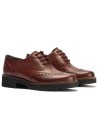 JucaZapatos - Pitillos 10776 - BURDEOS - Ingles en Napa con cordones de mujer color burdeos