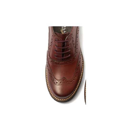 JucaZapatos - Pitillos 10776 - BURDEOS - Ingles en Napa con cordones de mujer color burdeos