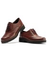 JucaZapatos - Pitillos 10776 - BURDEOS - Ingles en Napa con cordones de mujer color burdeos
