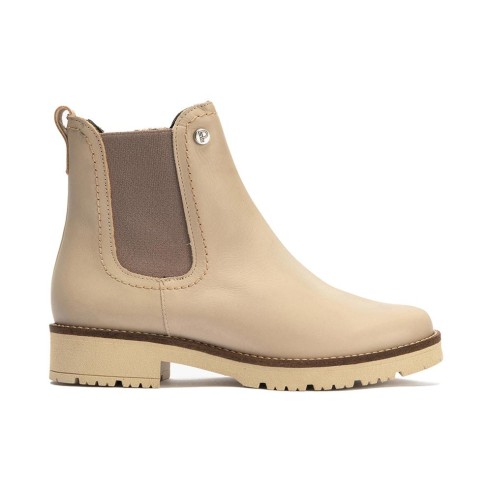 JucaZapatos - Pitillos 10778 - PIEDRA - Botín Chelsey en Napa con cremallera de mujer color piedra